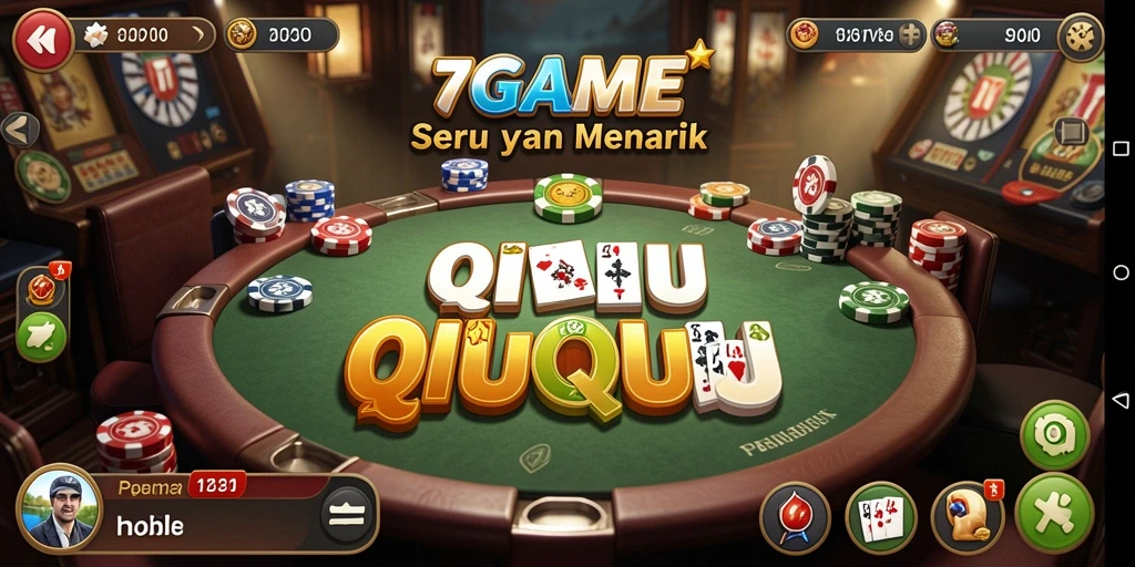 Screenshot gameplay QiuQiu yang seru di 7GAME.