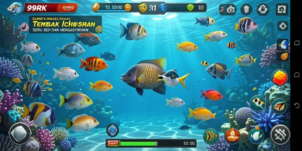 Screenshot menampilkan gameplay seru Tembak Ikan 99RK.