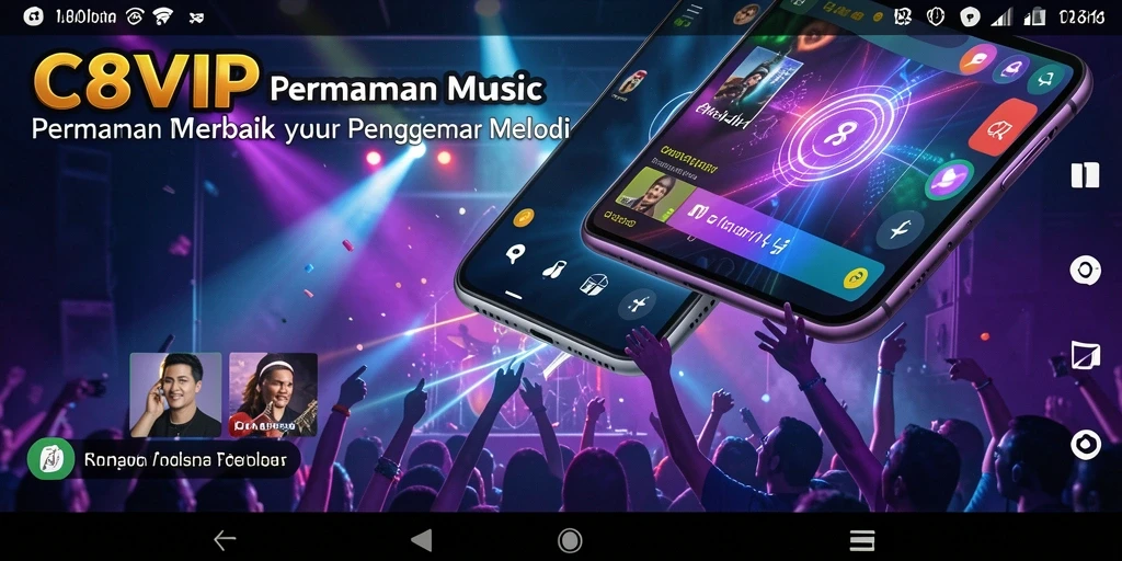 Tangkapan layar C8VIP menampilkan gameplay interaktif yang penuh warna.