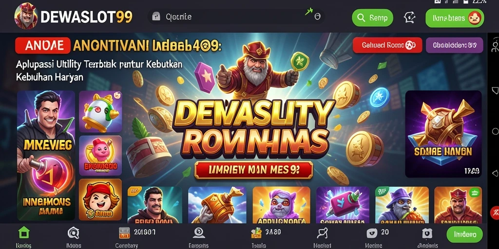 Screenshot DEWASLOT99 menampilkan antarmuka pengguna yang sederhana dan intuitif.