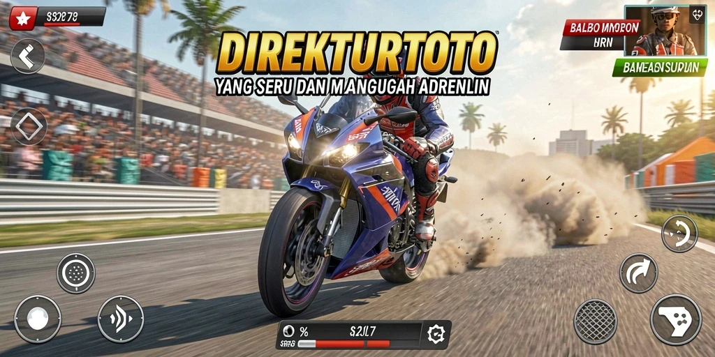 Gameplay seru balapan motor dalam DIREKTURTOTO.