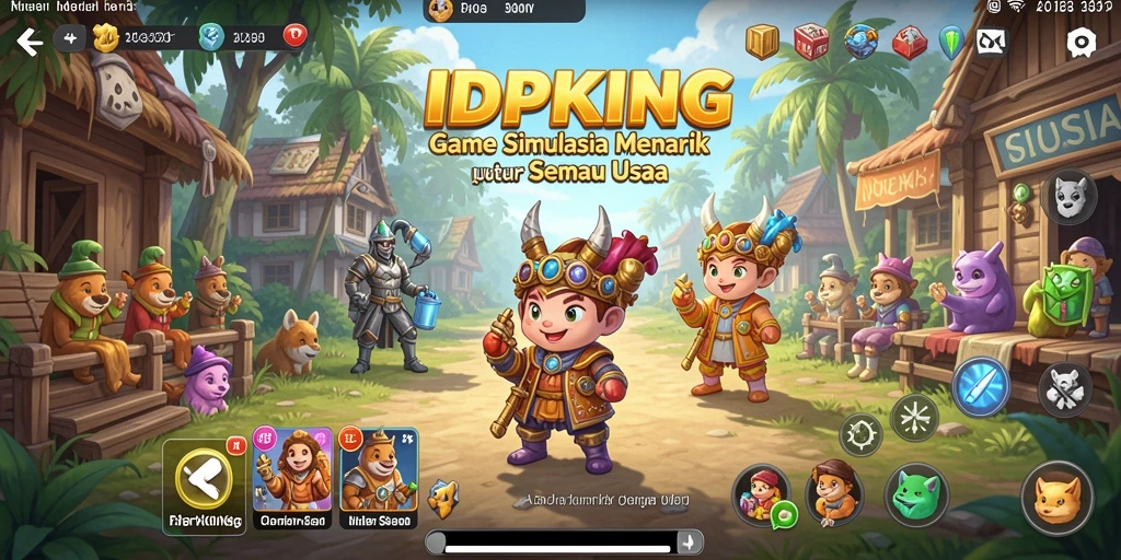 Tangkapan layar utama <strong>IDPKING</strong> menunjukkan gameplay yang penuh aksi dan interaksi.