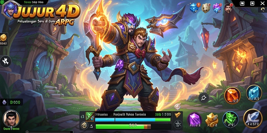 Tangkapan layar utama JUJUR4D yang menampilkan aksi gameplay ARPG.