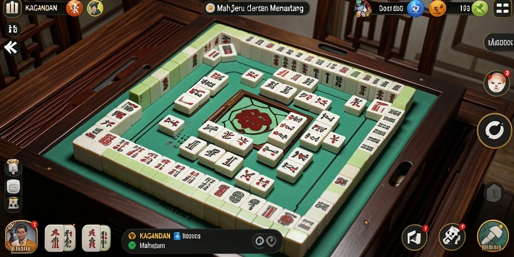 Tampilan gameplay seru dari KAGANDAN saat bermain Mahjong.