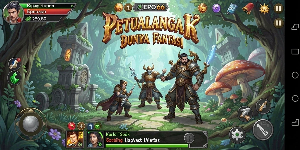 Gameplay KEPO66 menampilkan petualangan epik di dunia fantasi.