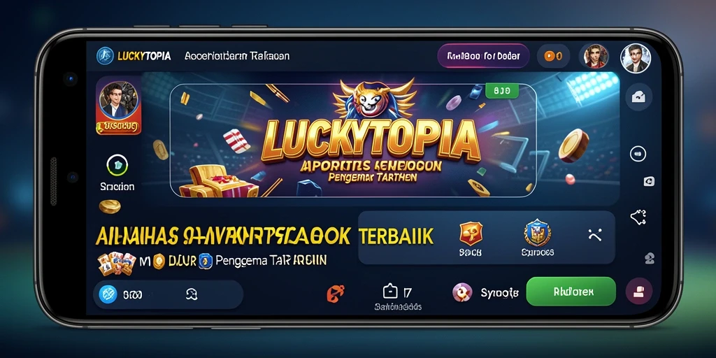 Tampilan menarik dari gameplay taruhan olahraga di LUCKYTOPIA.