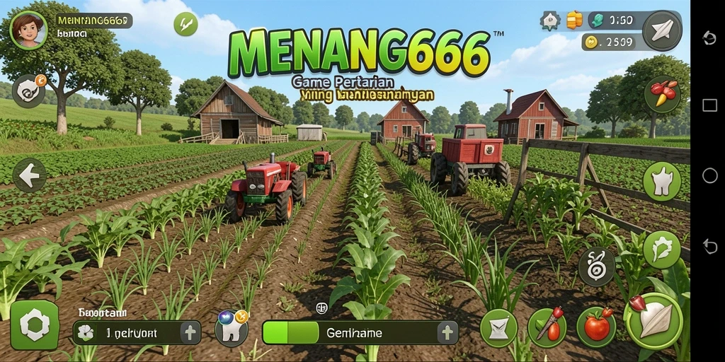 Tangkapan layar gameplay MENANG666 menampilkan aktivitas bertani yang menarik.