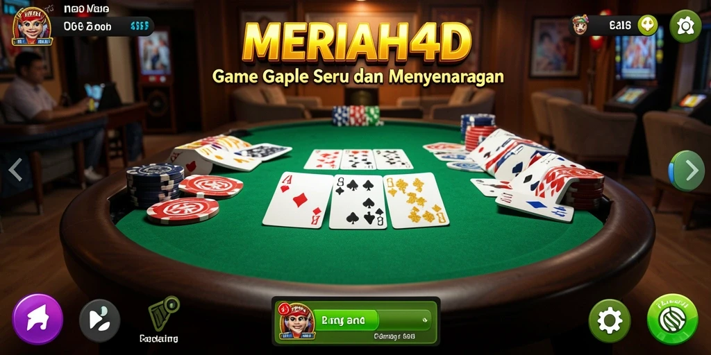 Tampilan menarik dari gameplay Gaple di MERIAH4D.