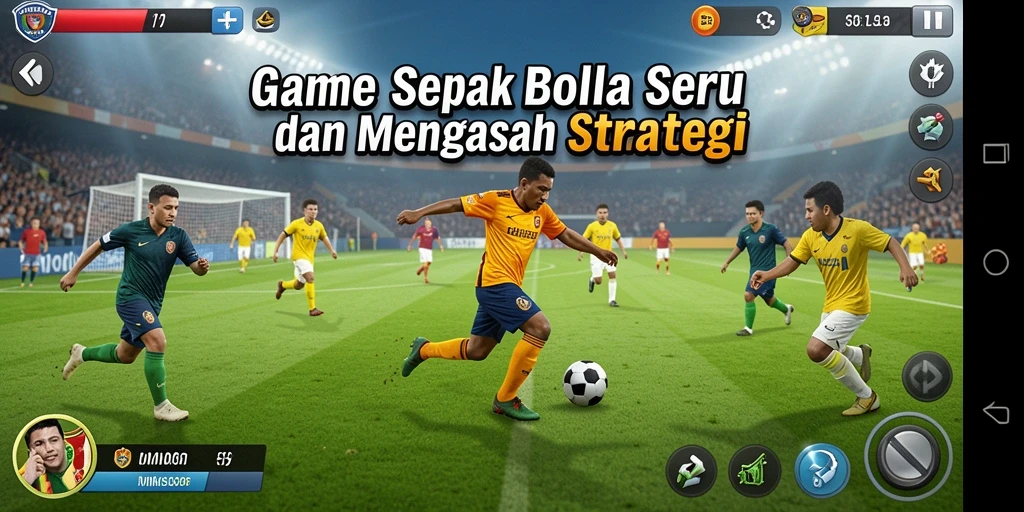 Tampilan gameplay seru dalam MINISLOT dengan aksi sepak bola yang menegangkan.