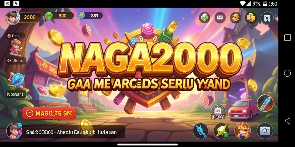 Screeshot gameplay NAGA2000 menampilkan aksi seru dalam game Arcade.