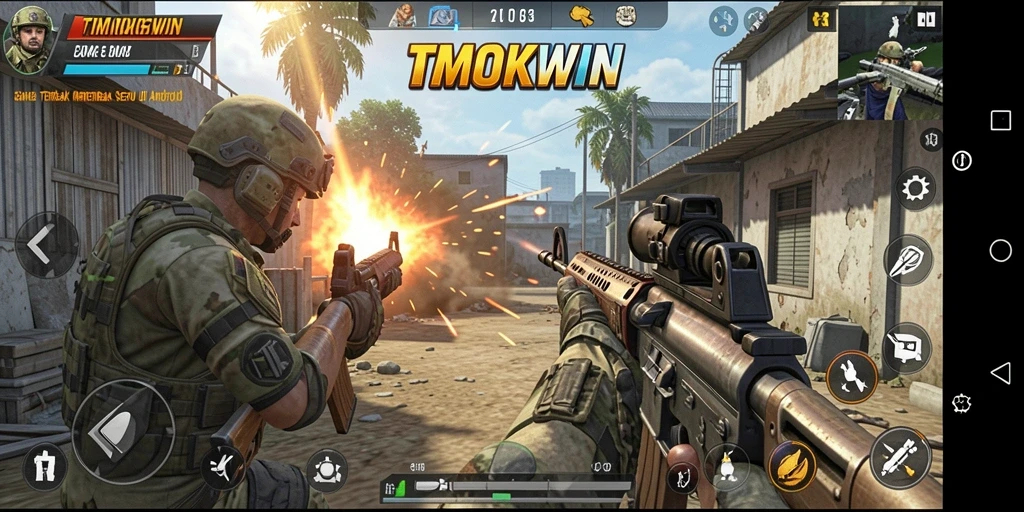 Gameplay menegangkan dalam <strong>TMOKWIN</strong> dengan berbagai mode pertempuran.