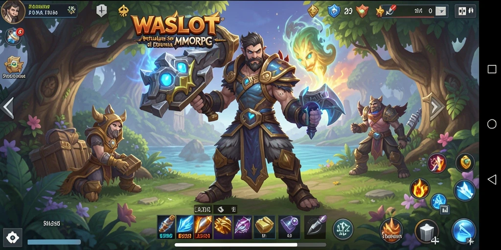 Gameplay seru dalam <strong>WASLOT</strong> dengan pertempuran yang intens di dunia MMORPG.